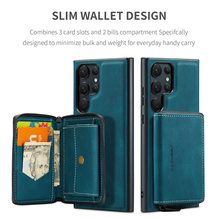 For Samsung Galaxy S23 Ultra 5G JEEHOOD Magnetic Zipper Horizontal Flip Leather Phone Case