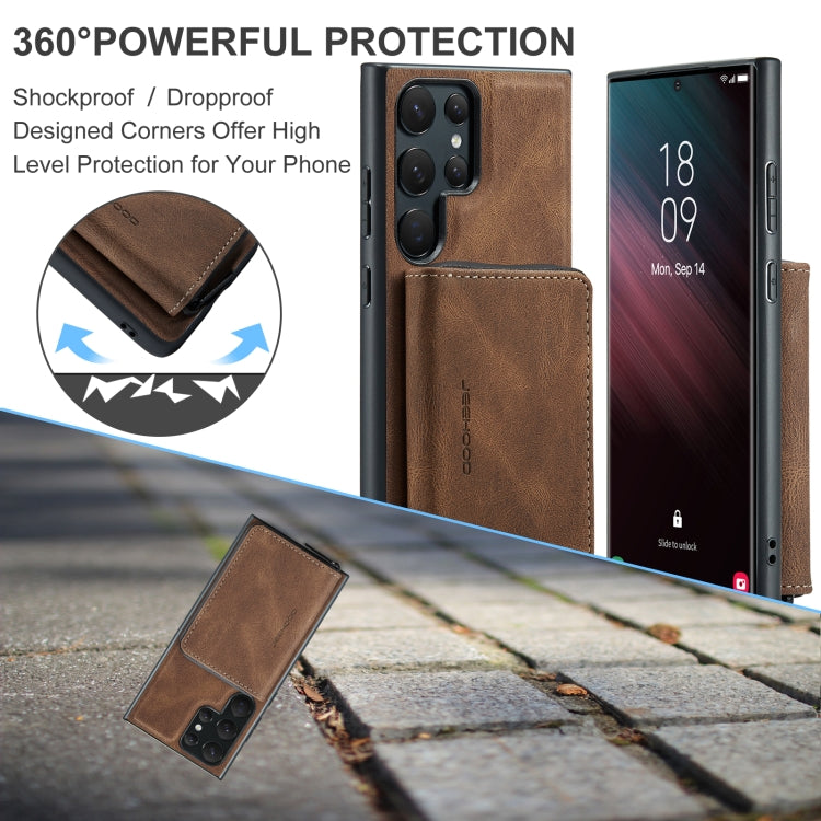 For Samsung Galaxy S23 Ultra 5G JEEHOOD Magnetic Zipper Horizontal Flip Leather Phone Case
