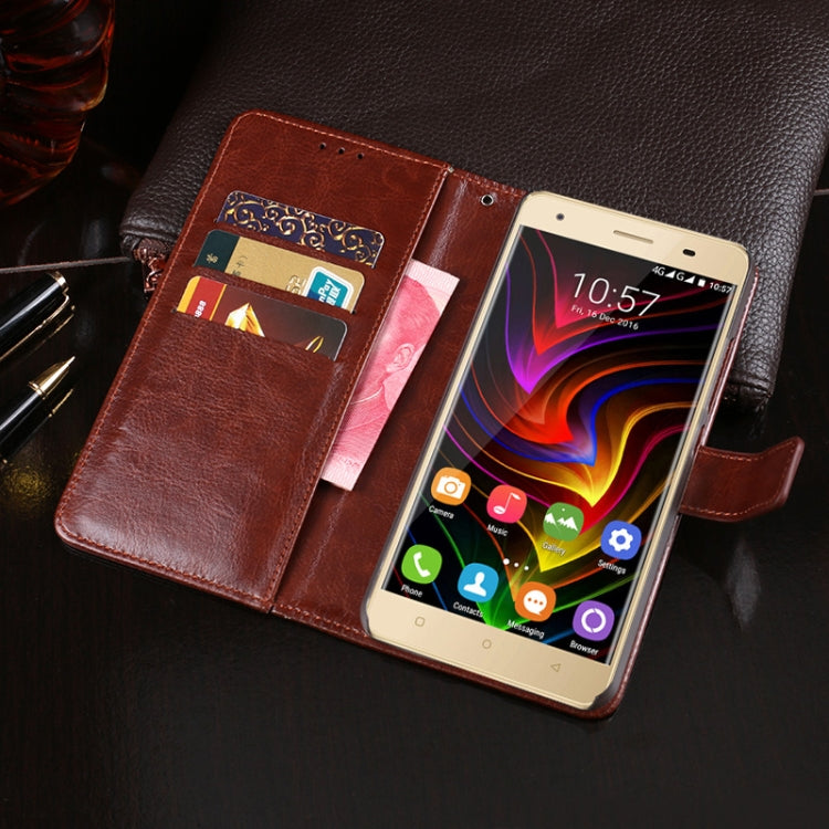 For Oukitel C5 Pro idewei  Crazy Horse Texture Horizontal Flip Leather Case with Holder & Card Slots & Wallet