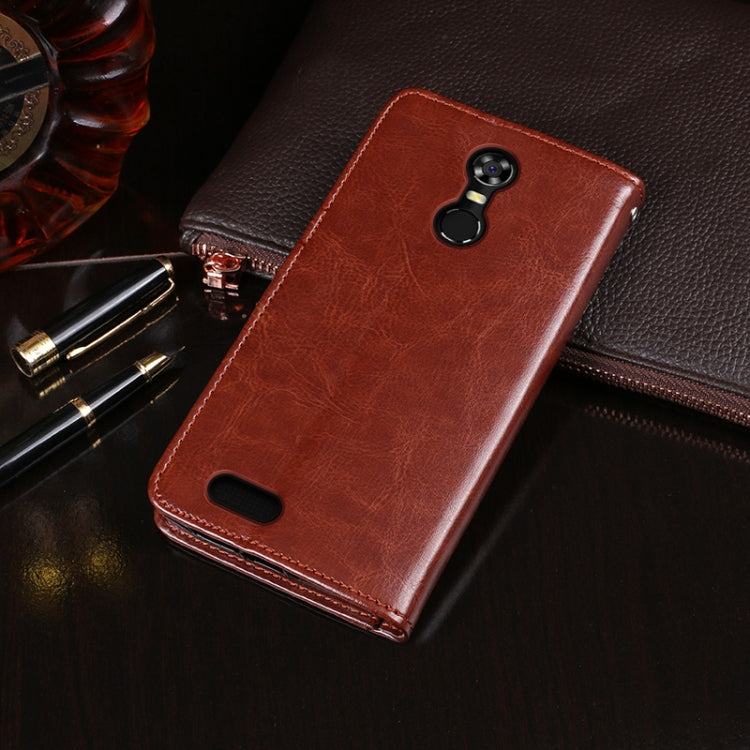 For Oukitel C8 idewei  Crazy Horse Texture Horizontal Flip Leather Case with Holder & Card Slots & Wallet
