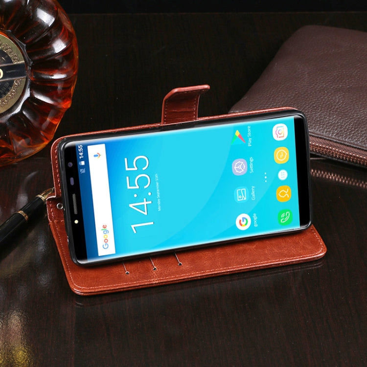 For Oukitel C8 idewei  Crazy Horse Texture Horizontal Flip Leather Case with Holder & Card Slots & Wallet