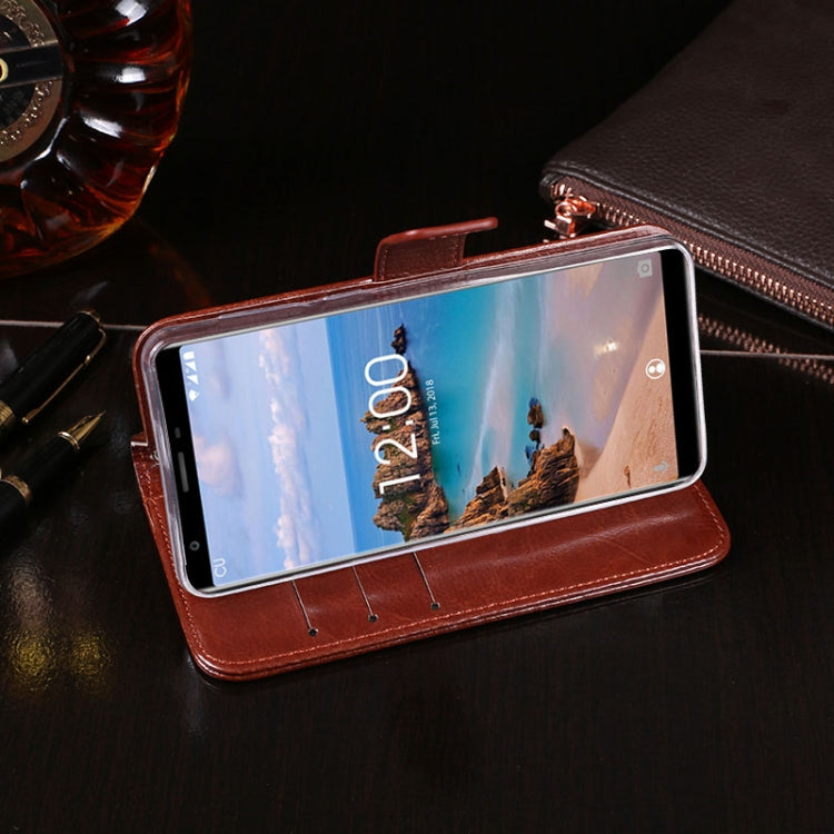 For Oukitel C11 Pro idewei  Crazy Horse Texture Horizontal Flip Leather Case with Holder & Card Slots & Wallet