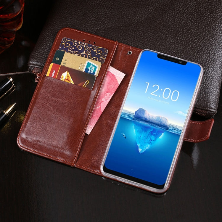 For Oukitel C12 Pro idewei  Crazy Horse Texture Horizontal Flip Leather Case with Holder & Card Slots & Wallet