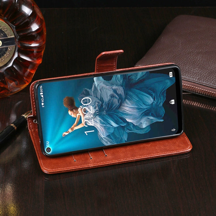 For Oukitel C17 Pro idewei  Crazy Horse Texture Horizontal Flip Leather Case with Holder & Card Slots & Wallet