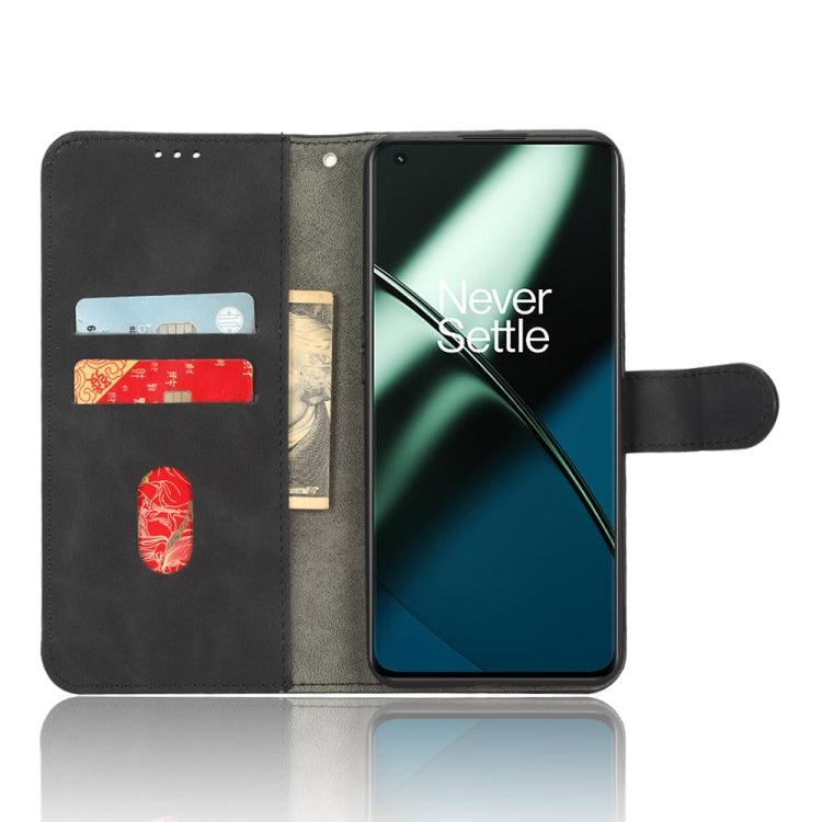For OnePlus 11 Skin Feel Magnetic Flip Leather Phone Case