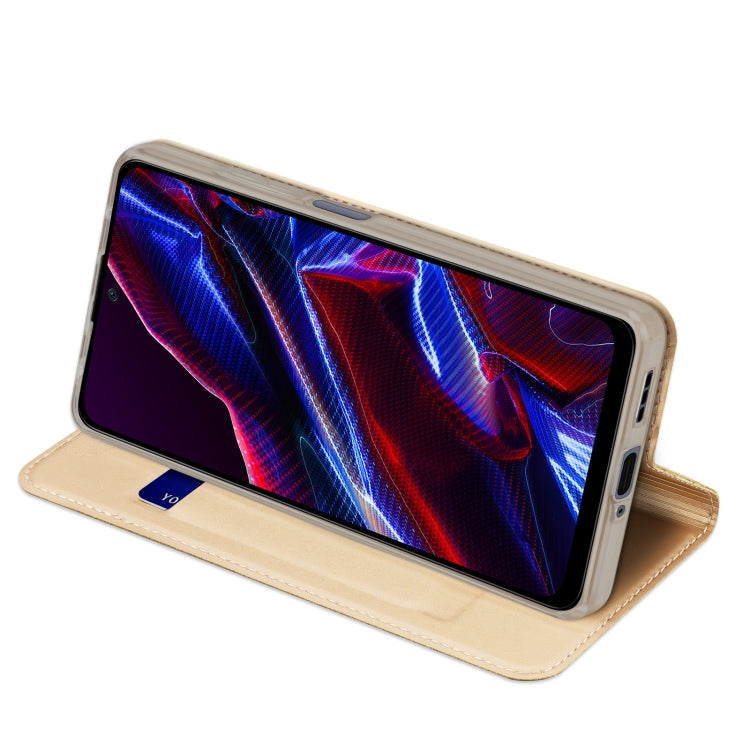 For Xiaomi Redmi Note 12 5G China/Global / Note 12R Pro / Poco X5 5G DUX DUCIS Skin Pro Series Flip Leather Phone Case