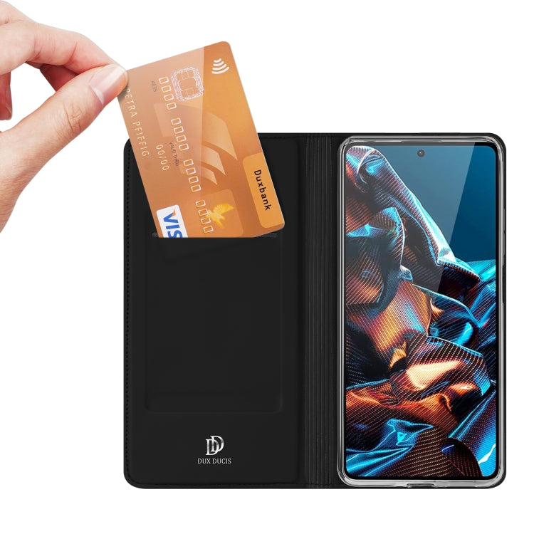 For Xiaomi Redmi Note 12 Pro 5G China/Global / Poco X5 Pro 5G DUX DUCIS Skin Pro Series Flip Leather Phone Case