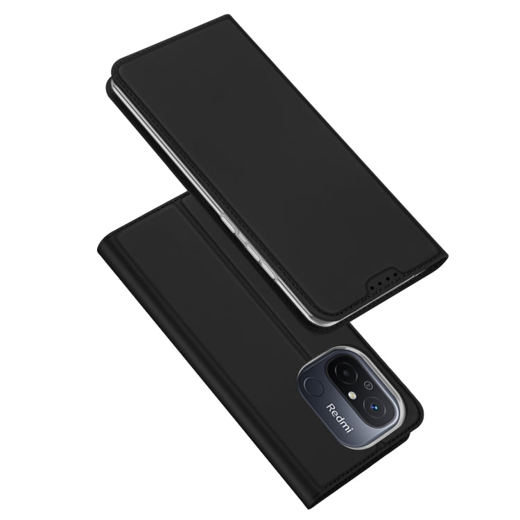 For Xiaomi Redmi 11A / 12C / Xiaomi Poco C55 DUX DUCIS Skin Pro Series Flip Leather Phone Case