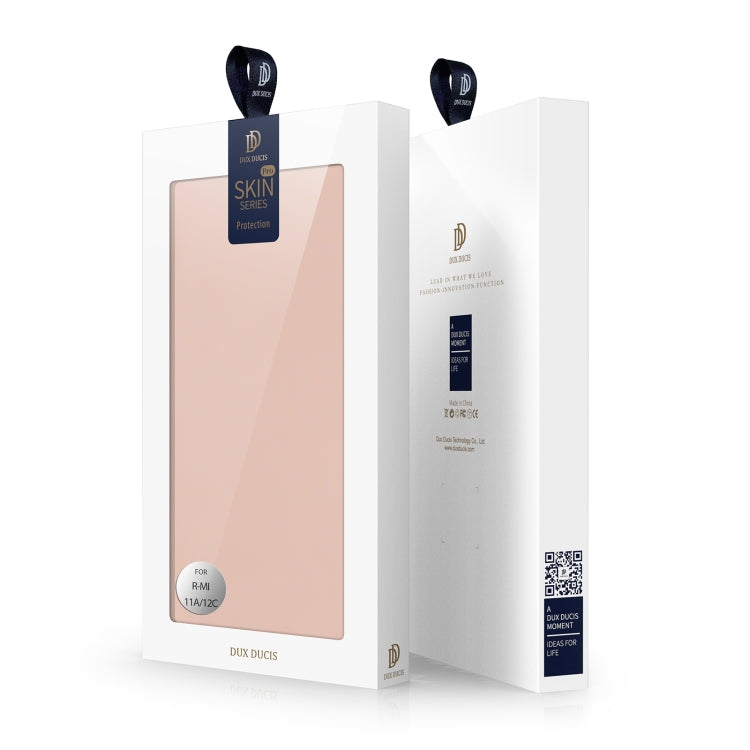 For Xiaomi Redmi 11A / 12C / Xiaomi Poco C55 DUX DUCIS Skin Pro Series Flip Leather Phone Case