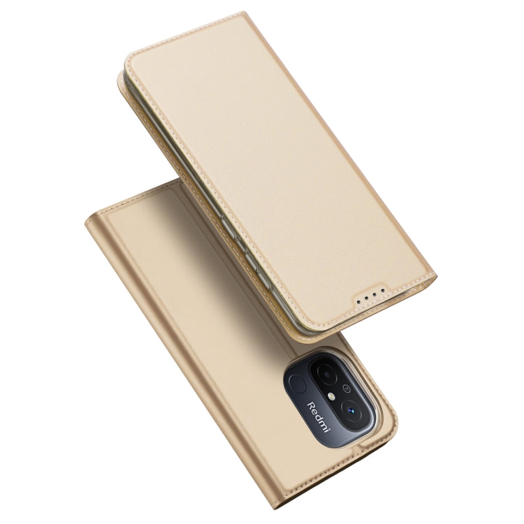For Xiaomi Redmi 11A / 12C / Xiaomi Poco C55 DUX DUCIS Skin Pro Series Flip Leather Phone Case