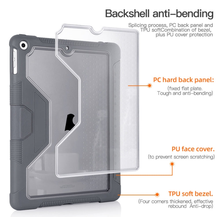 For iPad 10.2 2019 / 10.2 2020 / 10.2 2021 3-fold TPU Acrylic PC Smart Leather Tablet Case