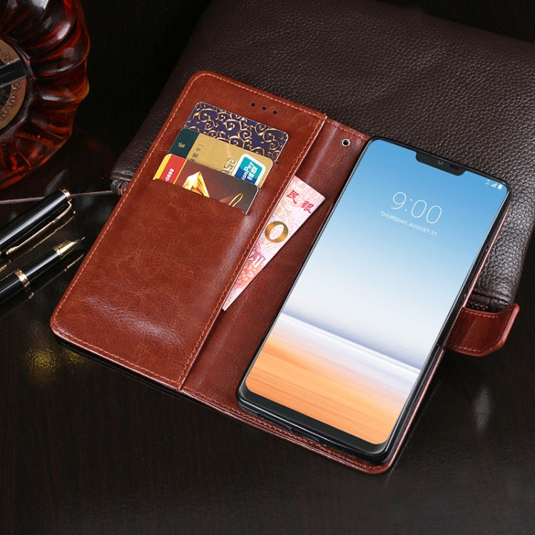 For LG G7 ThinQ idewei Crazy Horse Texture Horizontal Flip Leather Case with Holder & Card Slots & Wallet