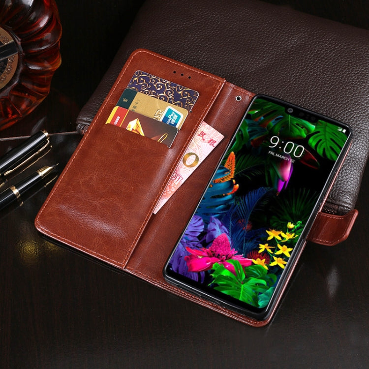 For LG G8 ThinQ idewei Crazy Horse Texture Horizontal Flip Leather Case with Holder & Card Slots & Wallet