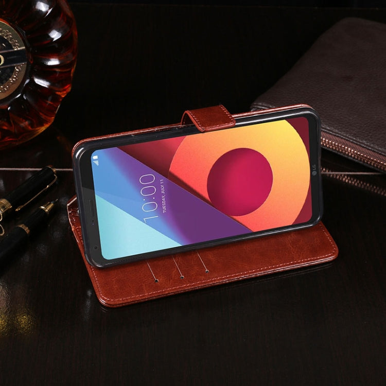 For LG Q6 idewei Crazy Horse Texture Horizontal Flip Leather Case with Holder & Card Slots & Wallet