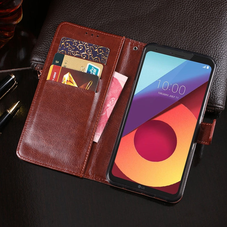 For LG Q6 idewei Crazy Horse Texture Horizontal Flip Leather Case with Holder & Card Slots & Wallet