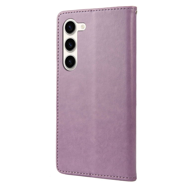 For Samsung Galaxy S23+ 5G Butterfly Flower Pattern Flip Leather Phone Case