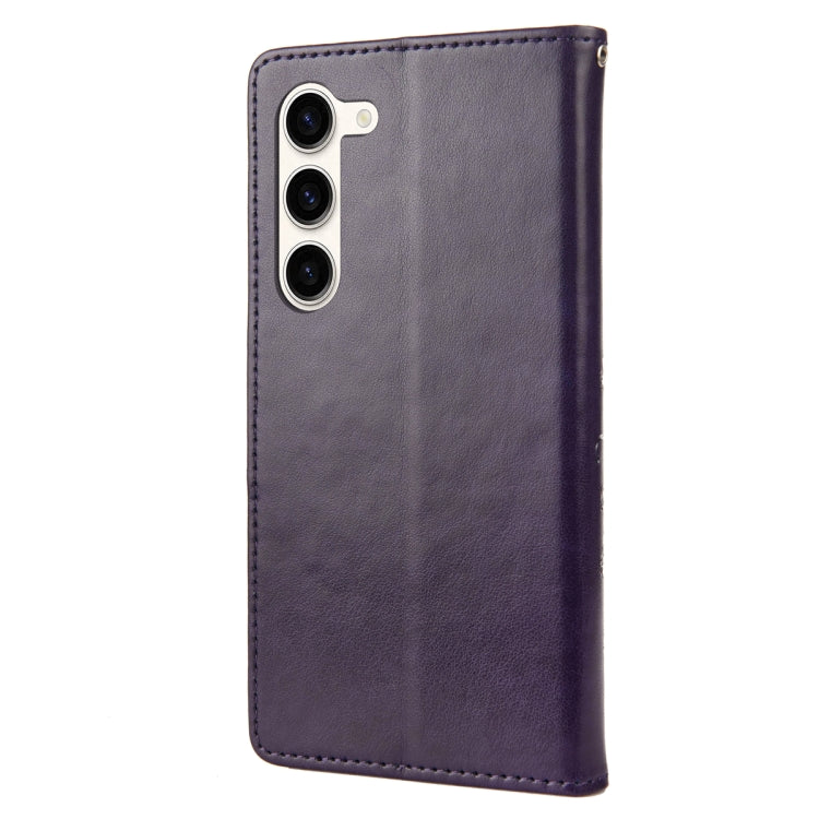 For Samsung Galaxy S23+ 5G Butterfly Flower Pattern Flip Leather Phone Case