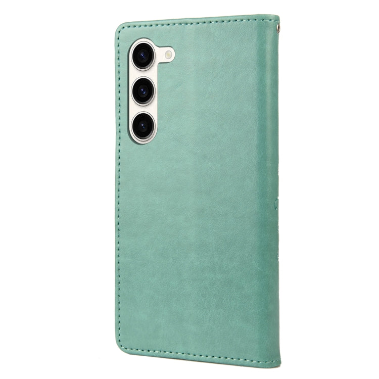 For Samsung Galaxy S23+ 5G Butterfly Flower Pattern Flip Leather Phone Case