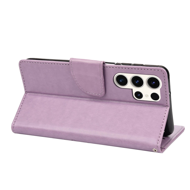 For Samsung Galaxy S23 Ultra 5G Butterfly Flower Pattern Flip Leather Phone Case