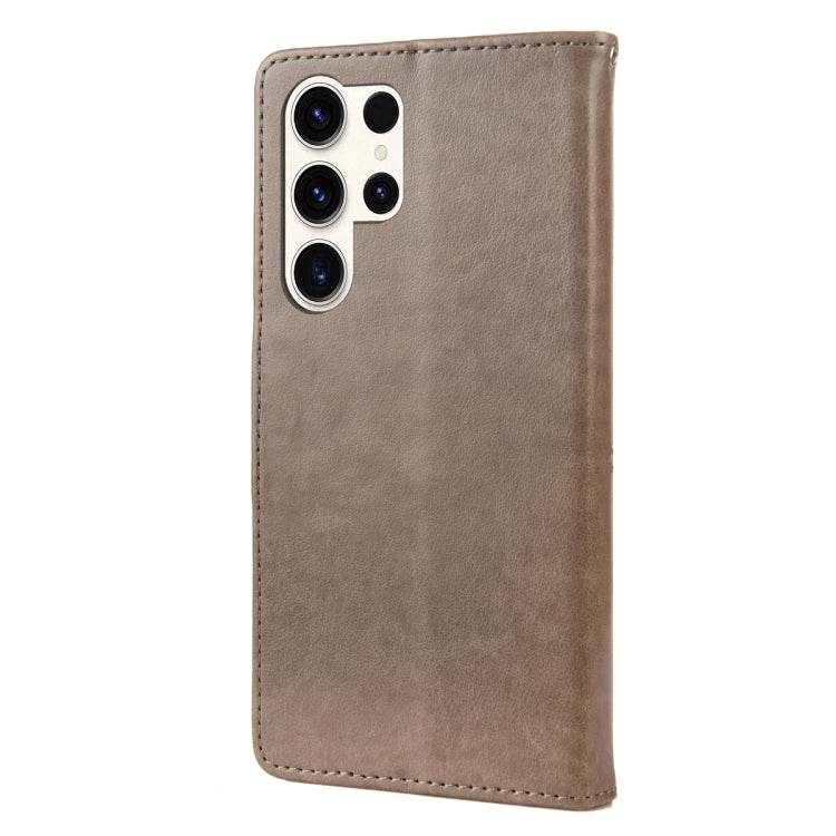 For Samsung Galaxy S23 Ultra 5G Butterfly Flower Pattern Flip Leather Phone Case