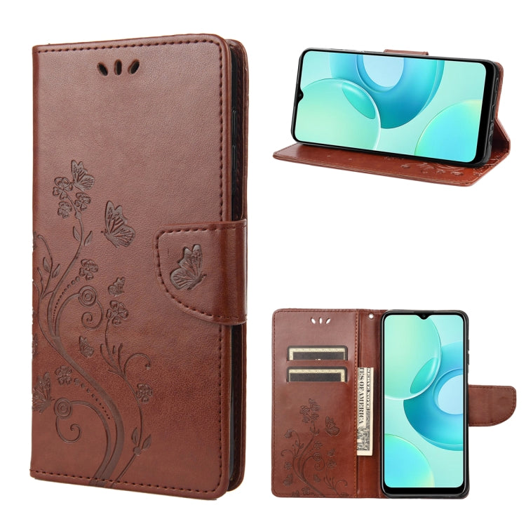 For Samsung Galaxy S23 Ultra 5G Butterfly Flower Pattern Flip Leather Phone Case