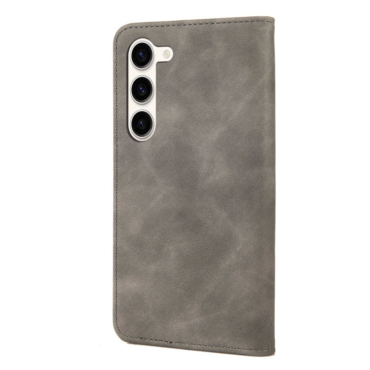 For Samsung Galaxy S23 5G Skin Feel Splicing Leather Phone Case