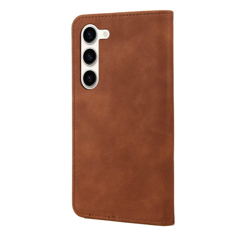 For Samsung Galaxy S23+ 5G Skin Feel Splicing Leather Phone Case