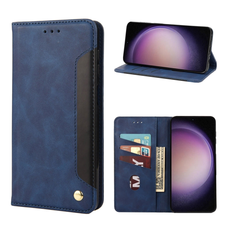 For Samsung Galaxy S23+ 5G Skin Feel Splicing Leather Phone Case
