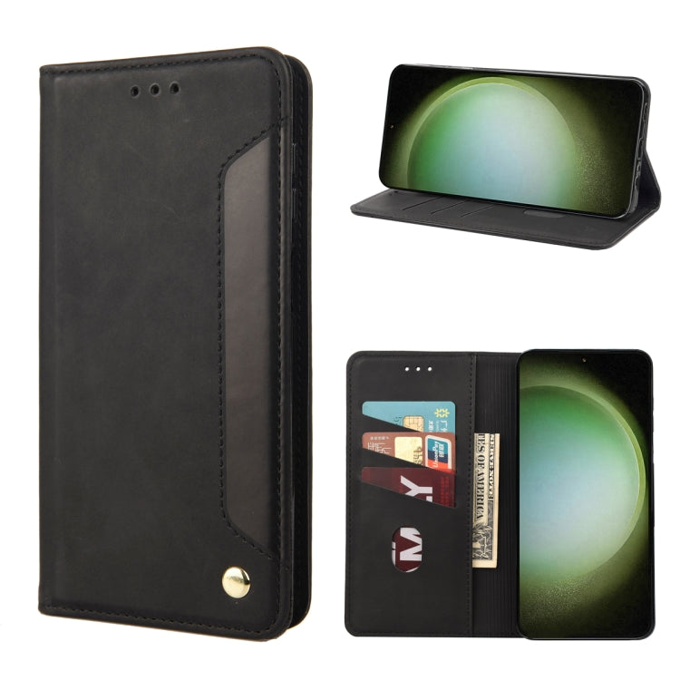 For Samsung Galaxy S23 Ultra 5G Skin Feel Splicing Leather Phone Case