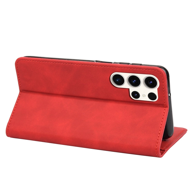 For Samsung Galaxy S23 Ultra 5G Skin Feel Splicing Leather Phone Case