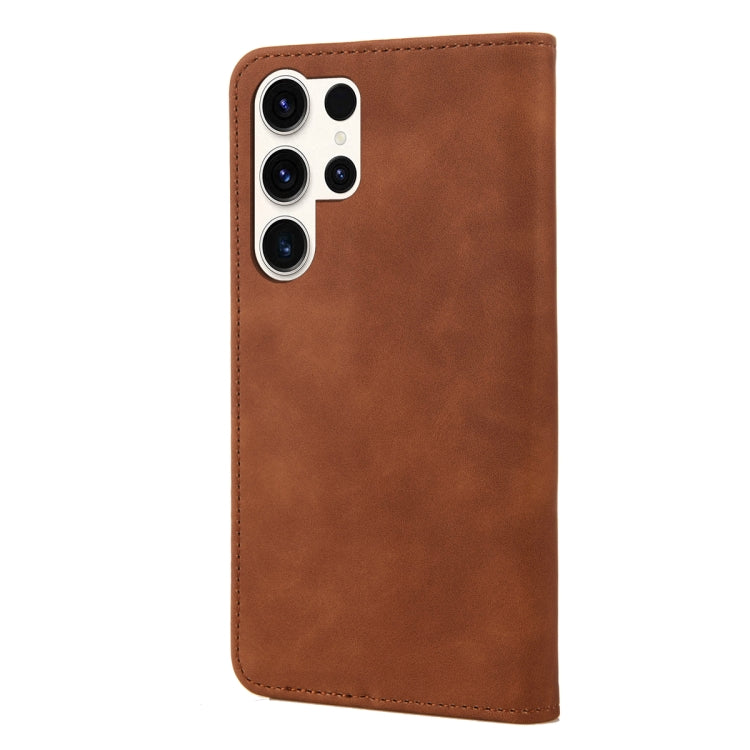 For Samsung Galaxy S23 Ultra 5G Skin Feel Splicing Leather Phone Case