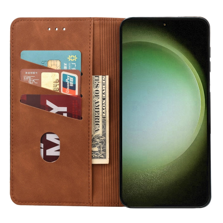For Samsung Galaxy S23 Ultra 5G Skin Feel Splicing Leather Phone Case