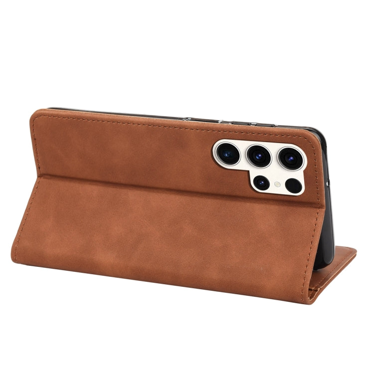 For Samsung Galaxy S23 Ultra 5G Skin Feel Splicing Leather Phone Case