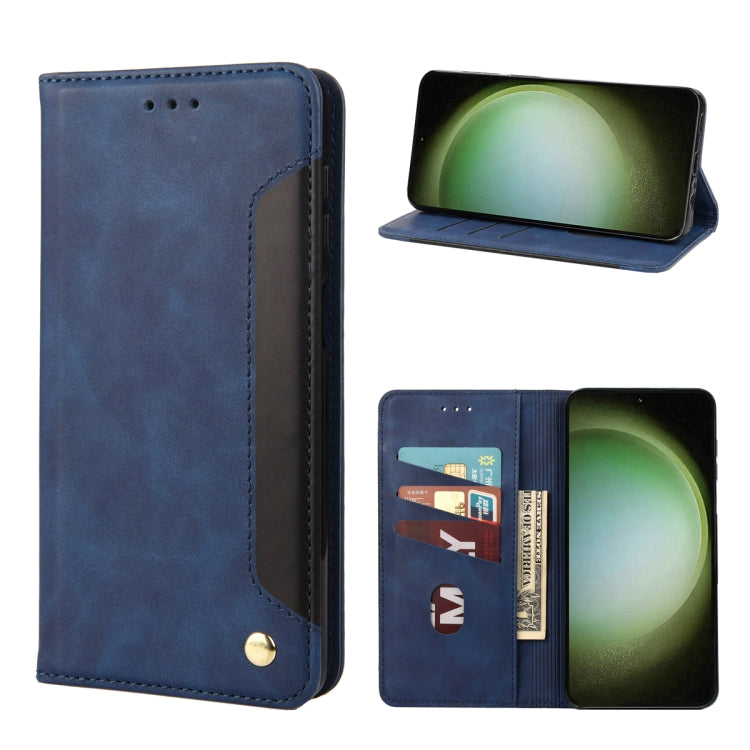 For Samsung Galaxy S23 Ultra 5G Skin Feel Splicing Leather Phone Case
