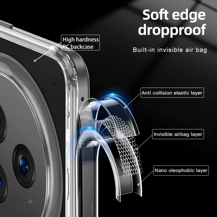 For Honor Magic5 Armor Clear TPU Hard PC Phone Case