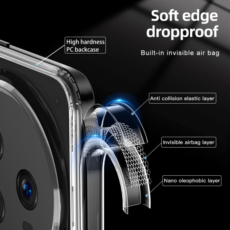 For Honor Magic5 Pro Armor Clear TPU Hard PC Phone Case