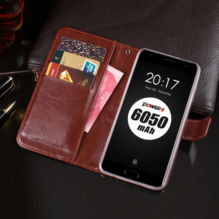For Ulefone Power 2 idewei  Crazy Horse Texture Horizontal Flip Leather Case with Holder & Card Slots & Wallet