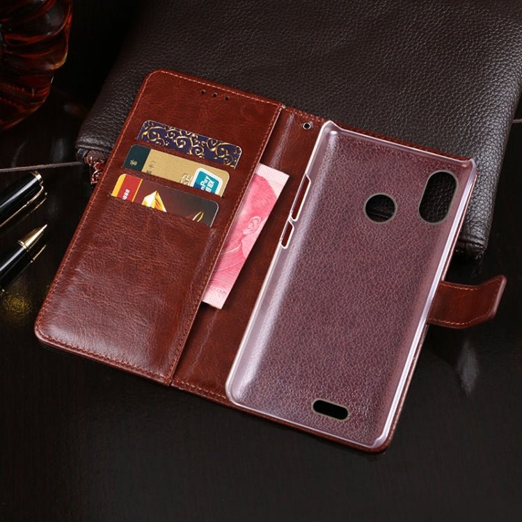 For Ulefone S9 Pro idewei  Crazy Horse Texture Horizontal Flip Leather Case with Holder & Card Slots & Wallet