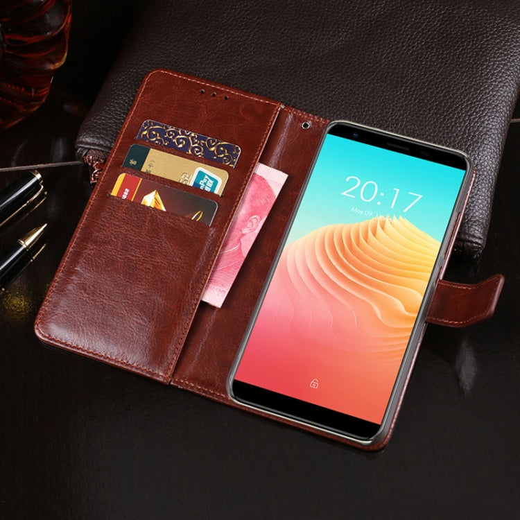 For Ulefone S9 Pro idewei  Crazy Horse Texture Horizontal Flip Leather Case with Holder & Card Slots & Wallet