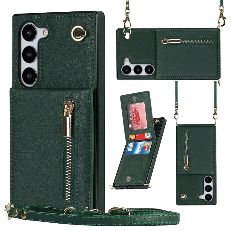 For Samsung Galaxy S23 5G Cross-body Zipper Square TPU+PU Back Cover Case