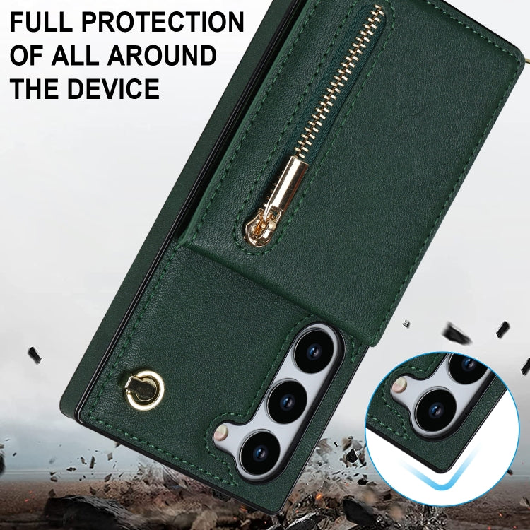 For Samsung Galaxy S23 5G Cross-body Zipper Square TPU+PU Back Cover Case