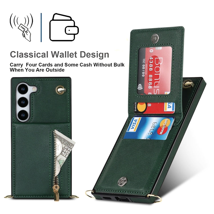 For Samsung Galaxy S23+ 5G Cross-body Zipper Square TPU+PU Back Cover Case