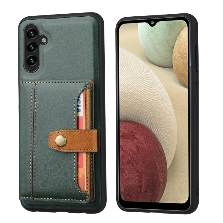 For Samsung Galaxy A14 5G Calfskin Card Slot TPU + PU Phone Case