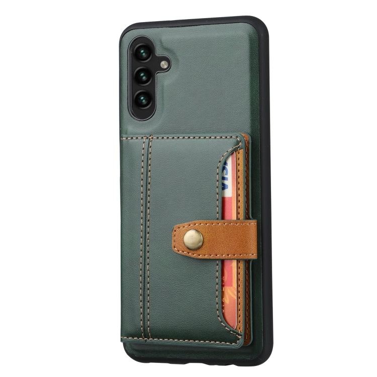 For Samsung Galaxy A34 5G Calfskin Card Slot TPU + PU Phone Case
