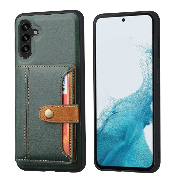 For Samsung Galaxy A54 5G Calfskin Card Slot TPU + PU Phone Case