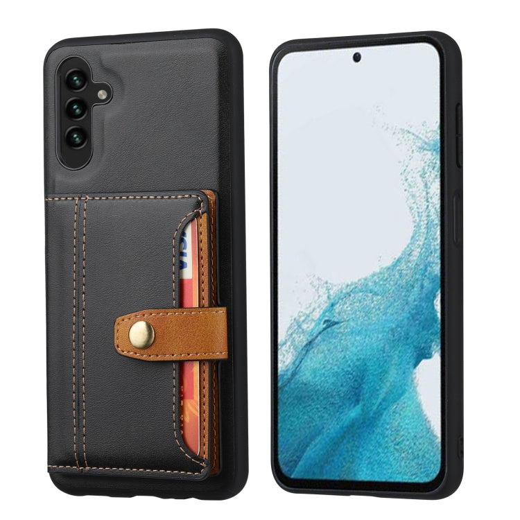 For Samsung Galaxy A54 5G Calfskin Card Slot TPU + PU Phone Case