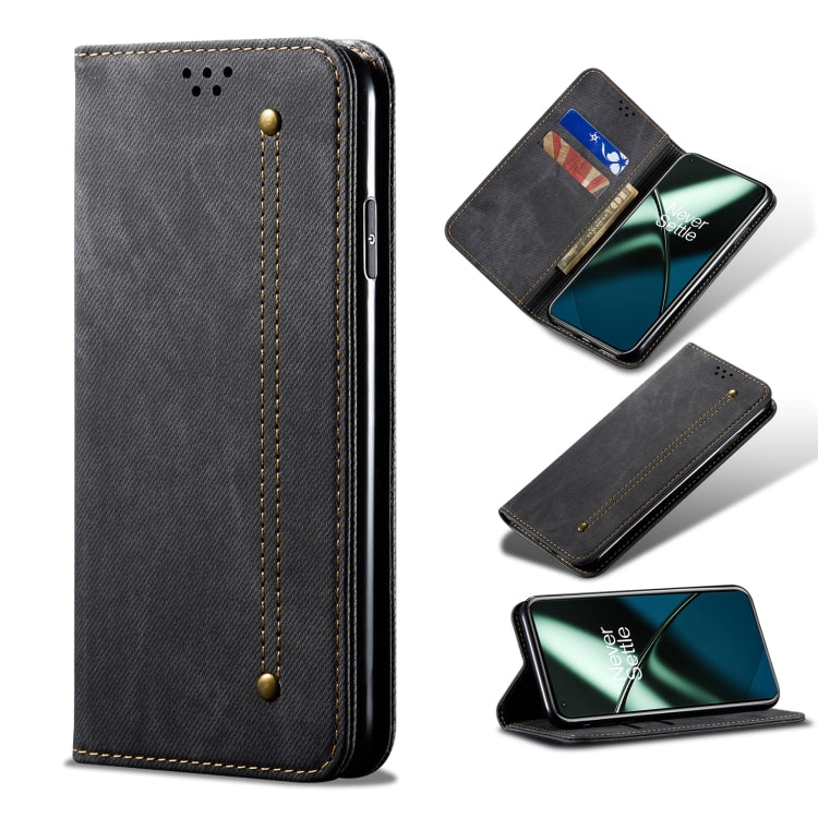 For OnePlus Ace 2 5G Denim Texture Flip Leather Phone Case