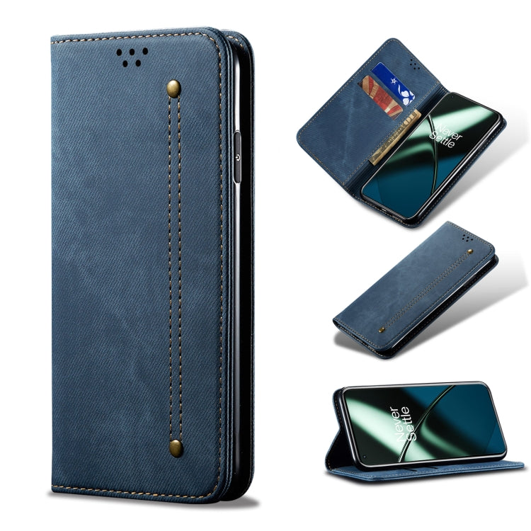 For OnePlus Ace 2 5G Denim Texture Flip Leather Phone Case