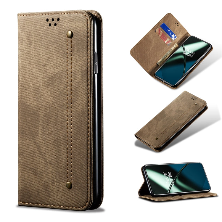 For OnePlus Ace 2 5G Denim Texture Flip Leather Phone Case