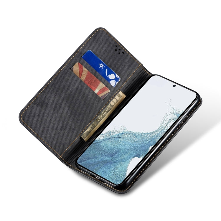 For Samsung Galaxy A54 5G Denim Texture Flip Leather Phone Case